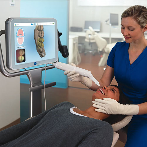 patient talking to dentist